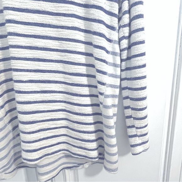 MOTHERHOOD MATERNITY LONG-SLEEVE SHIRT | TOP | WHITE AND BLUE STRIPES | SZ LARGE - Picture 3 of 7